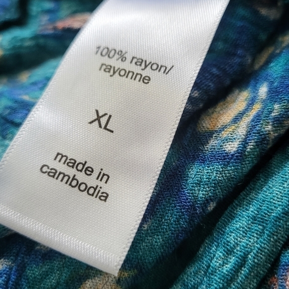 Maurices Bright Floral Faux Wrap Skirt Size XL - Picture 7 of 7